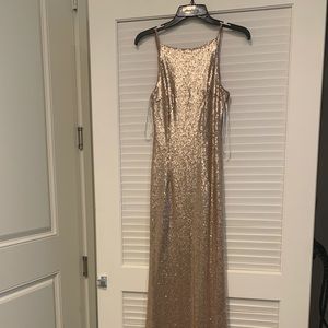 Lulus celebration champagne sequin dress